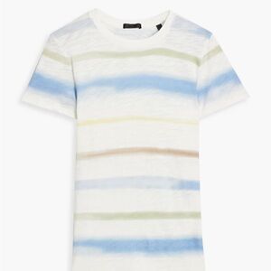 ATM Anthony Thomas Melillo Womens Small Striped Short Sleeve Shirt